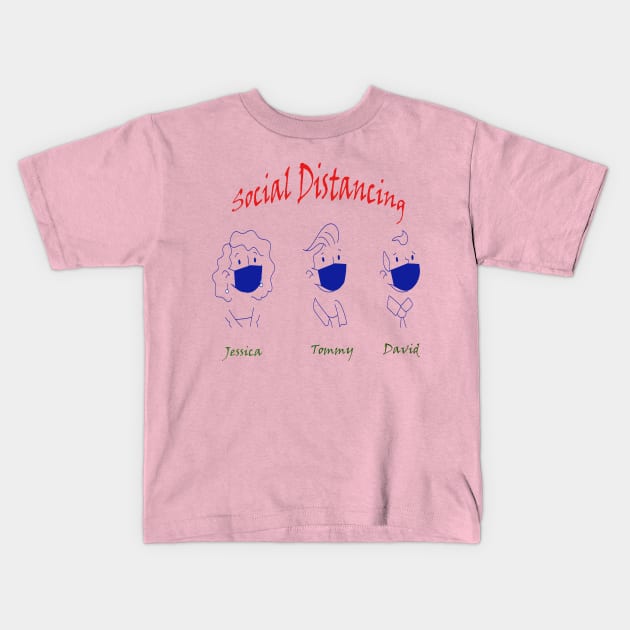 social distance Kids T-Shirt by This is store